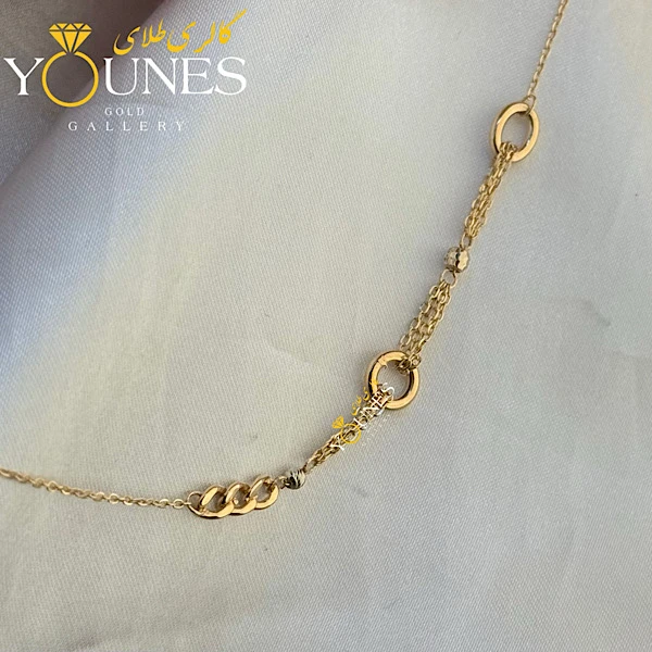 تصویر دوم دستبند طلا تلفیقی هرمس